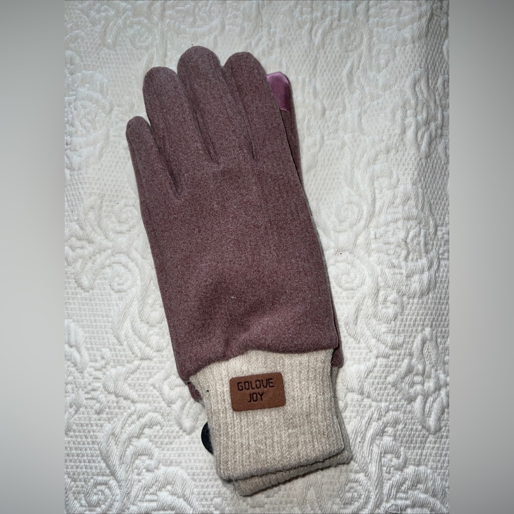 CURELIX Winter Gloves Women Purple Go love Joy Thermal Gloves Cold Weather Warm